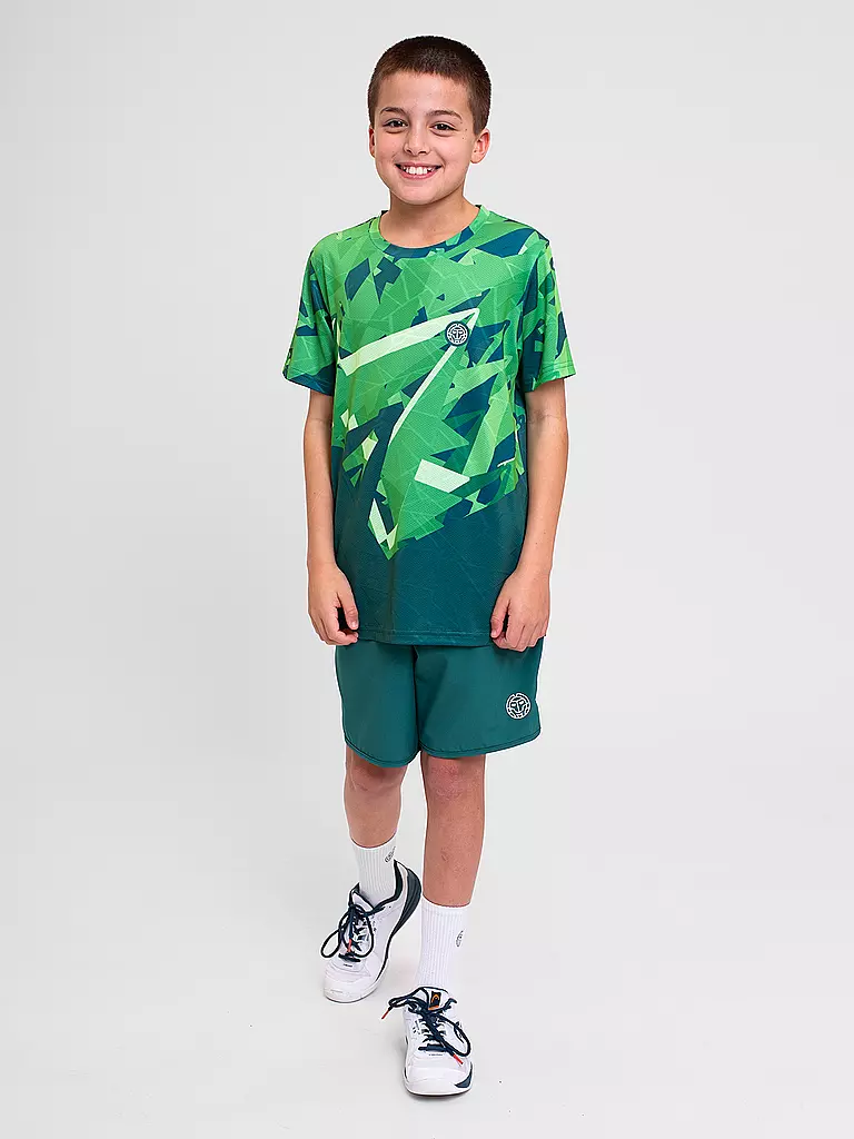 BIDI BADU | Jungen Tennisshirt Spike | Verde oscuro