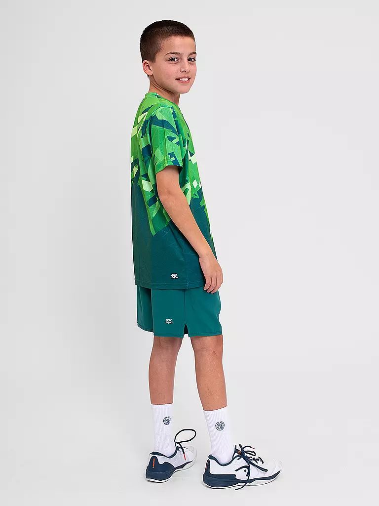 BIDI BADU | Jungen Tennisshirt Spike | Verde oscuro
