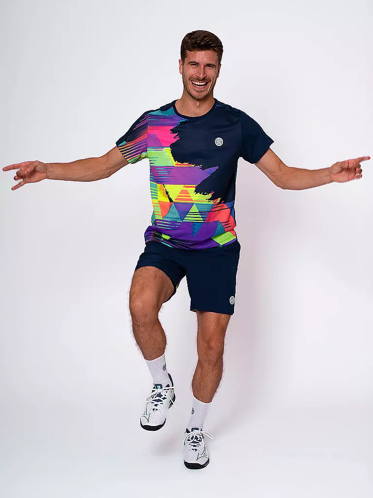 BIDI BADU | Pantalón corto de tenis para hombre Kaleido de 7 pulgadas | Azul oscuro