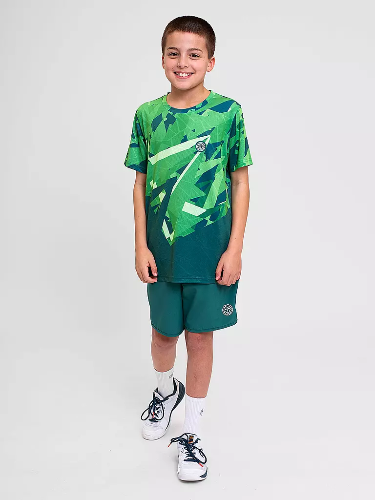 BIDI BADU | Pantalón corto de tenis Spike para niño | Verde oscuro