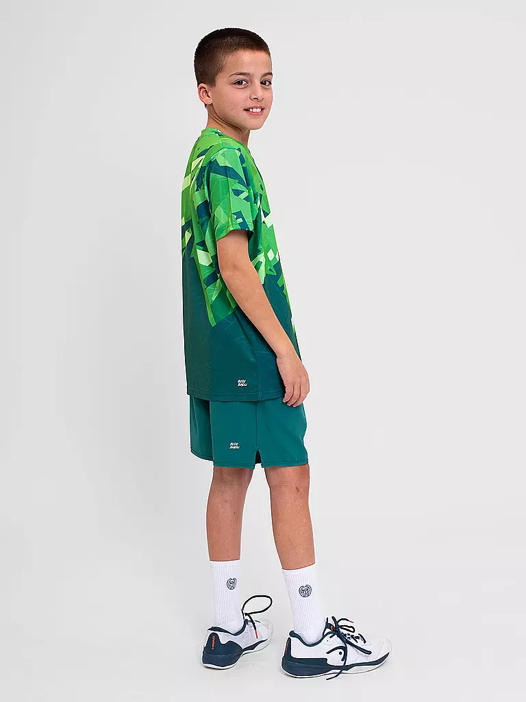 BIDI BADU | Pantalón corto de tenis Spike para niño | Verde oscuro