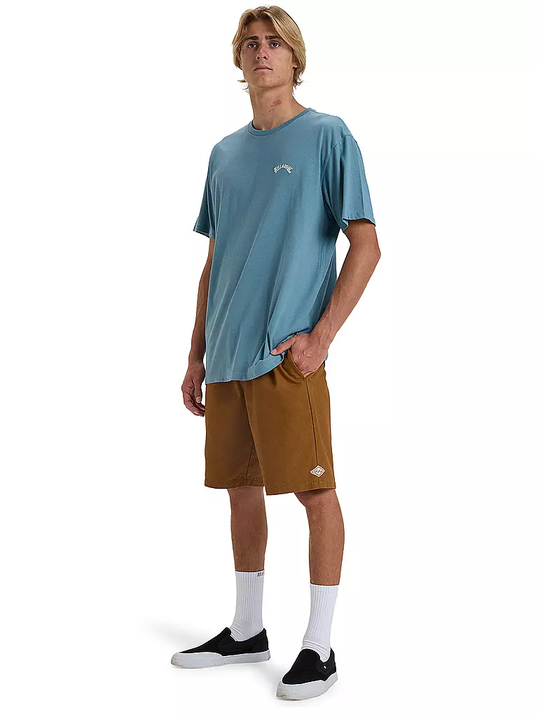 BILLABONG | Camiseta de playa Arch Crew para hombre | Azul claro