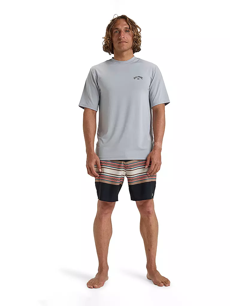 BILLABONG | Lycrashirt Arch Wave para hombre | Gris claro
