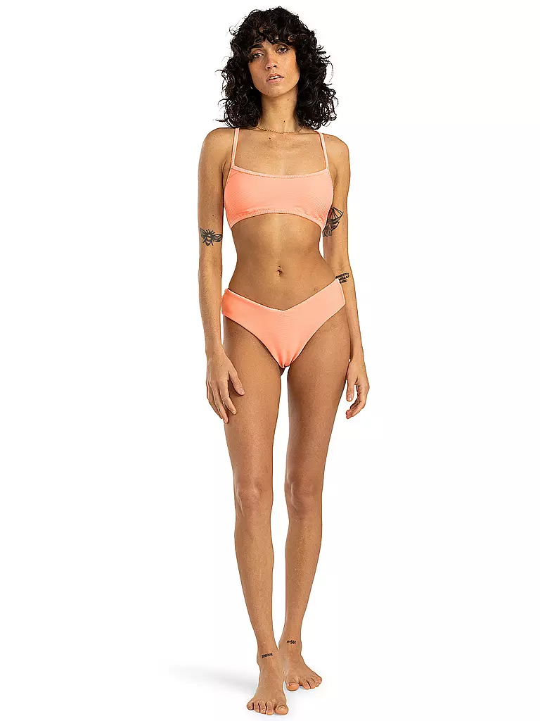 BILLABONG | Top de bikini para mujer Tanlines Lace Up | Naranja