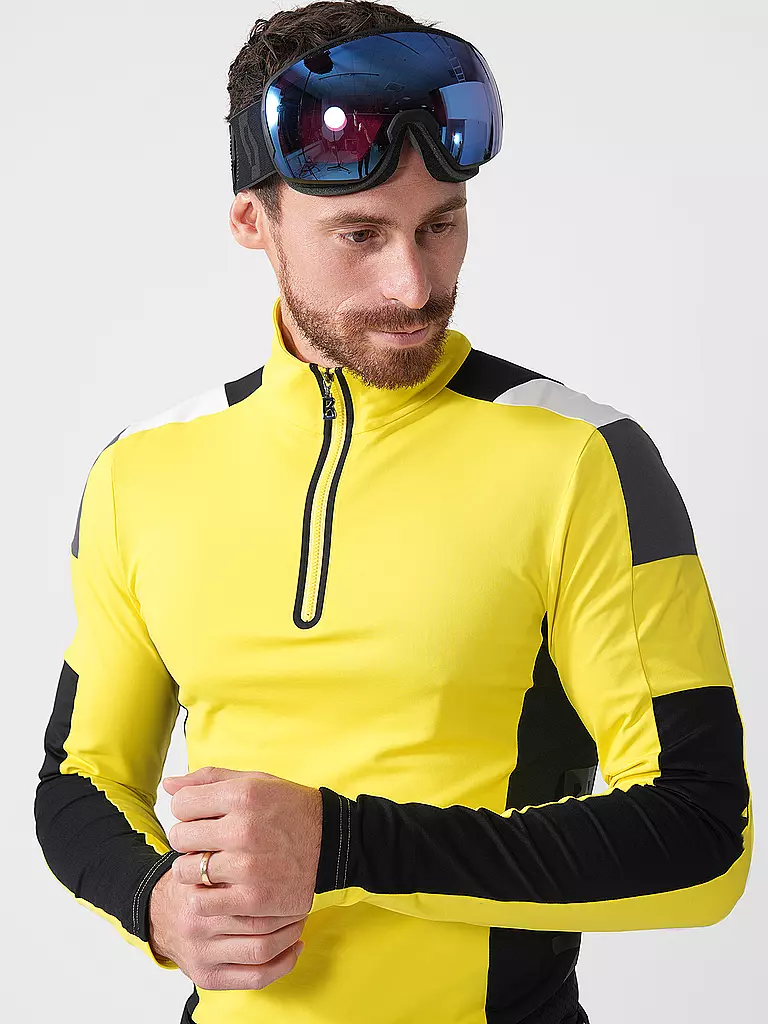 BOGNER | Camiseta interior con cremallera para hombre Mica2 | Amarillo