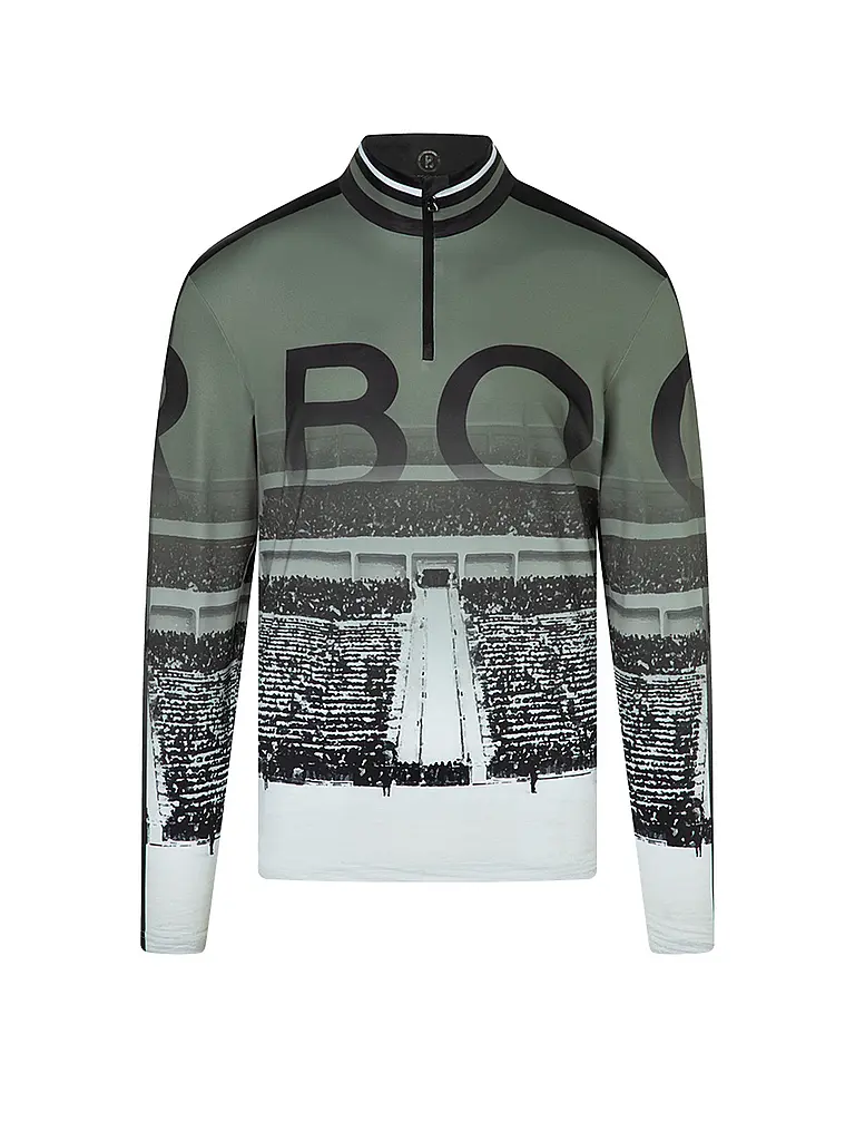 BOGNER | Camiseta interior con cremallera Vert2 para hombre | Oliva