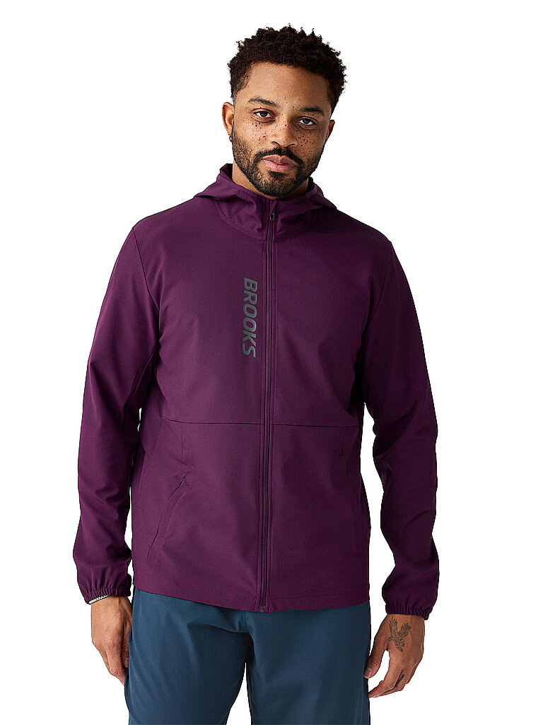 Chaqueta de running Canopy para hombre rojo oscuro M