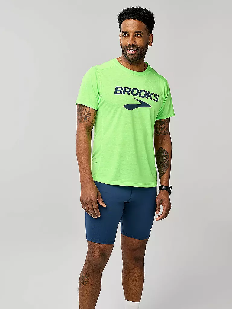 BROOKS | Camiseta de fitness Distance para hombre | Amarillo