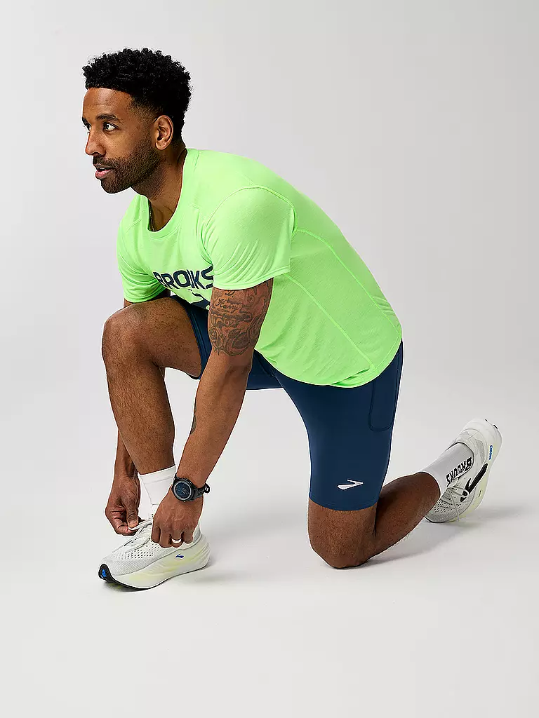 BROOKS | Camiseta de fitness Distance para hombre | Amarillo