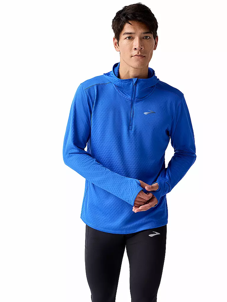 BROOKS | Camiseta de running con capucha Notch Thermal 3.0 para hombre | Azul