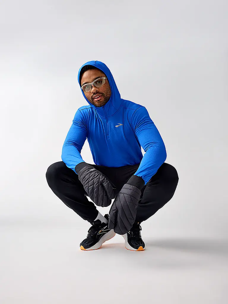BROOKS | Camiseta de running con capucha Notch Thermal 3.0 para hombre | Azul