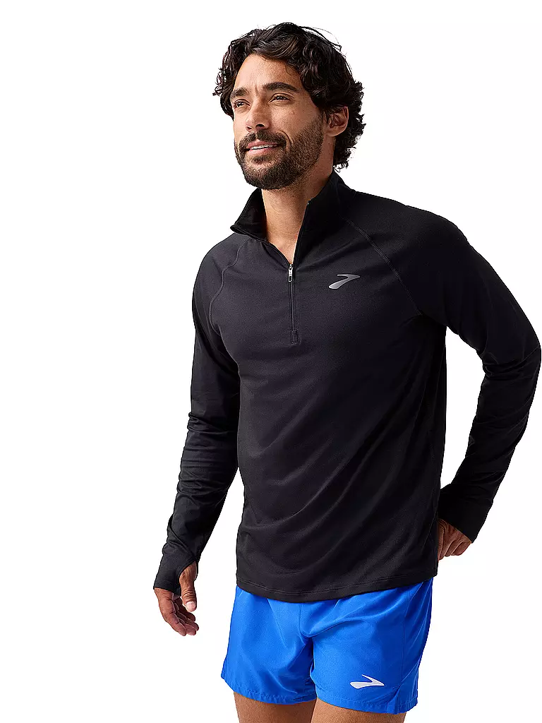 BROOKS | Camiseta de running con cremallera Dash 3.0 para hombre | Negro