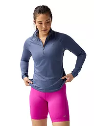 BROOKS | Camiseta de running con cremallera para mujer Dash 3.0 | Azul oscuro