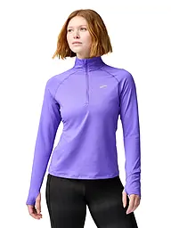BROOKS | Camiseta de running con cremallera para mujer Dash 3.0 | Lila
