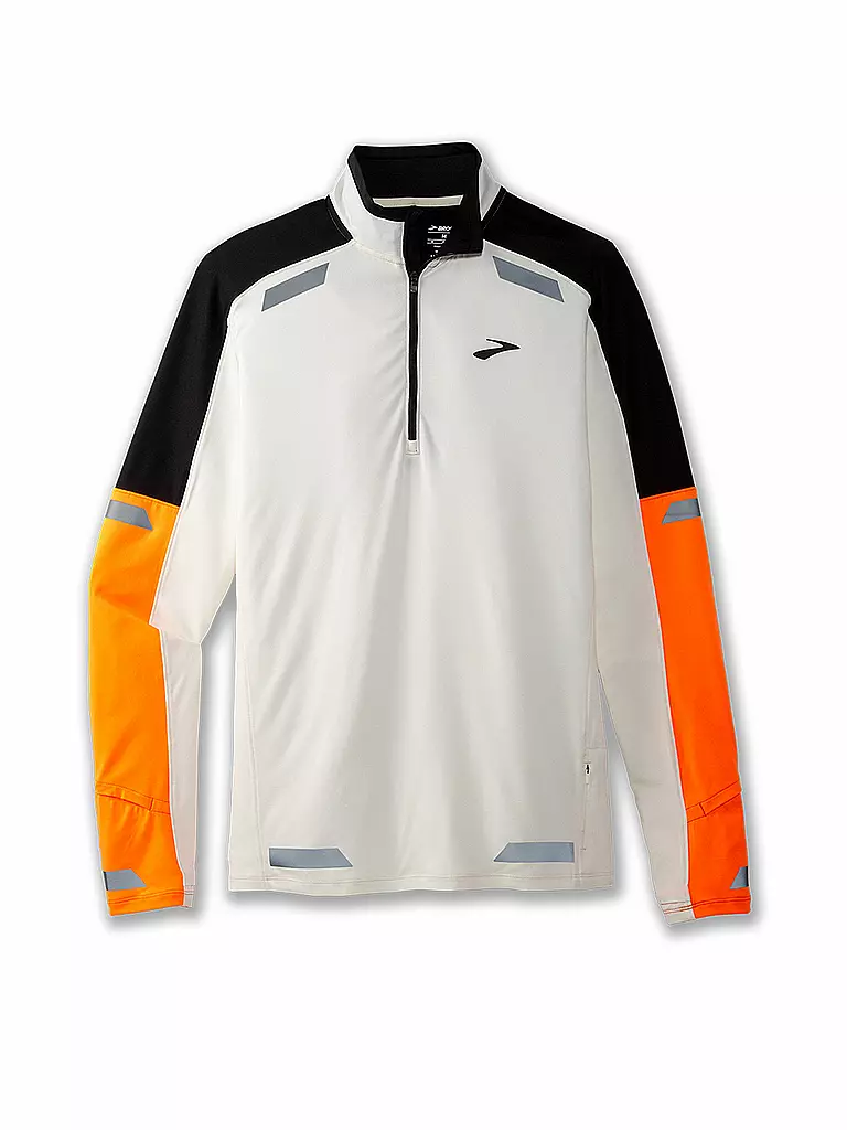 BROOKS | Camiseta de running para hombre Visible 17" Zip | Blanco