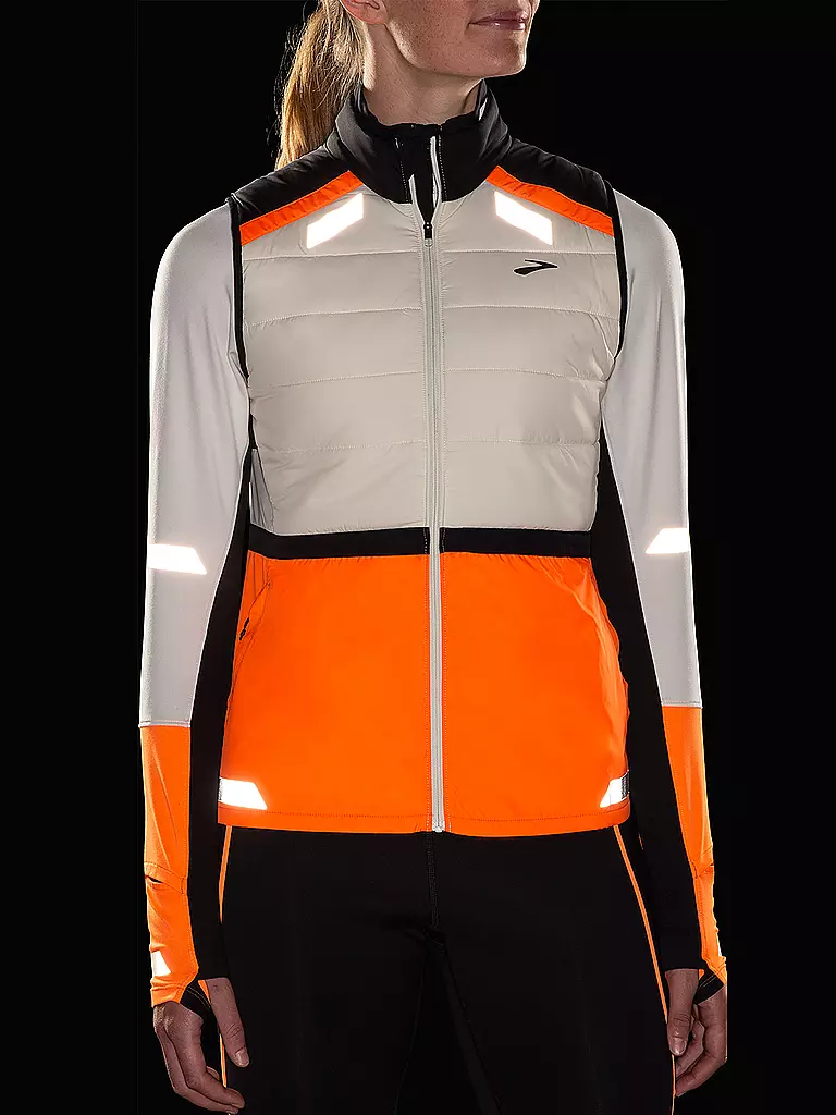 BROOKS | Chaleco de running para mujer Run Visible Insulated 2.0 |