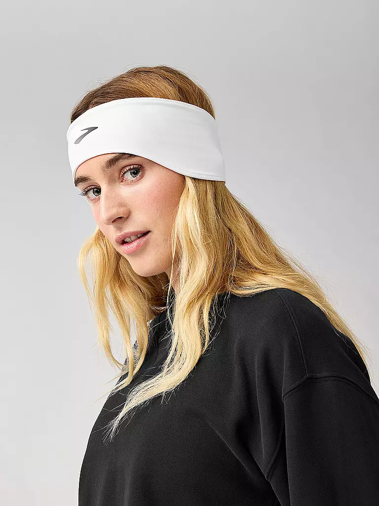 BROOKS | Cinta para la cabeza Luxe Thermal | Blanco
