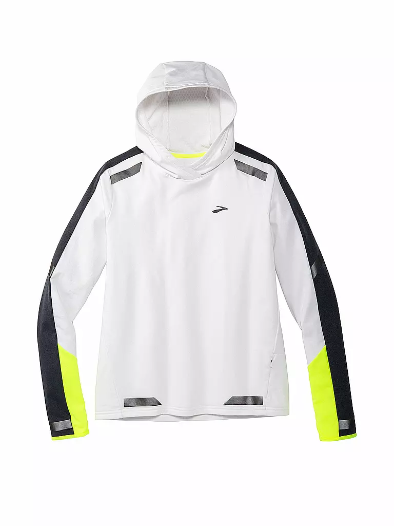 BROOKS | Damen Laufhoodie Run Visible Thermal | Blanco