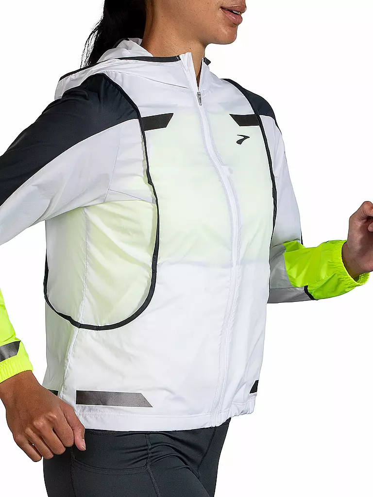 BROOKS | Damen Laufjacke Run Visible Convertible Jacket | Blanco