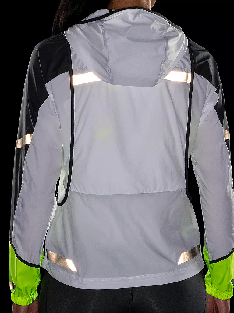 BROOKS | Damen Laufjacke Run Visible Convertible Jacket | Blanco