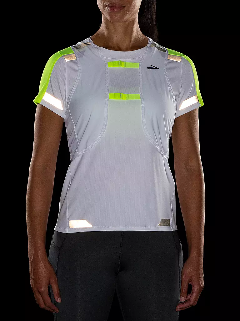 BROOKS | Damen Laufjacke Run Visible Convertible Jacket | Blanco