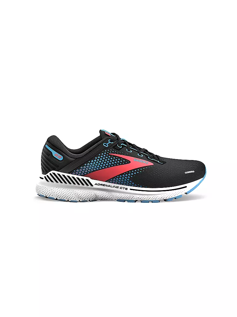BROOKS | Damen Laufschuhe Adrenaline GTS 22 WS BLACK/LAKE BLUE/CORAL | Negro