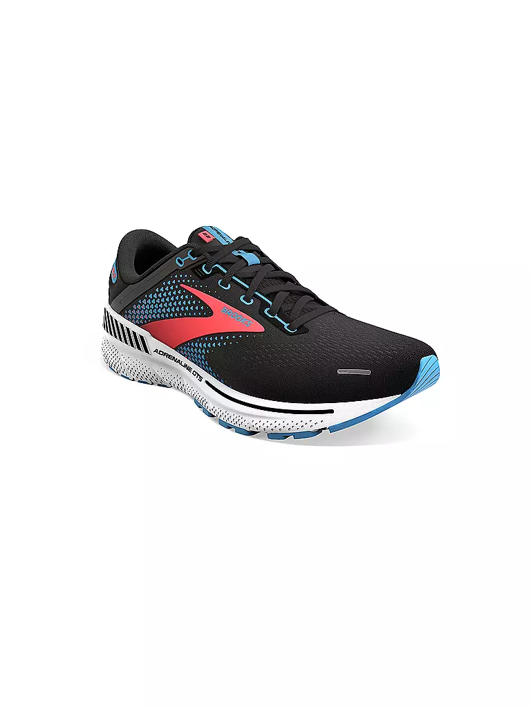 BROOKS | Damen Laufschuhe Adrenaline GTS 22 WS BLACK/LAKE BLUE/CORAL | Negro