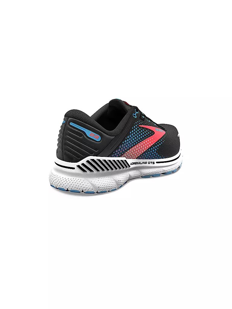 BROOKS | Damen Laufschuhe Adrenaline GTS 22 WS BLACK/LAKE BLUE/CORAL | Negro