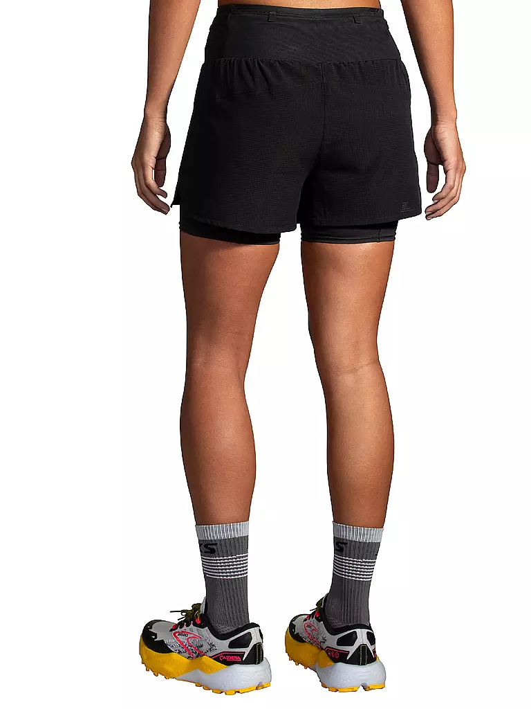 BROOKS | Damen Laufshort Hight Point 2in1 2.0 | Negro