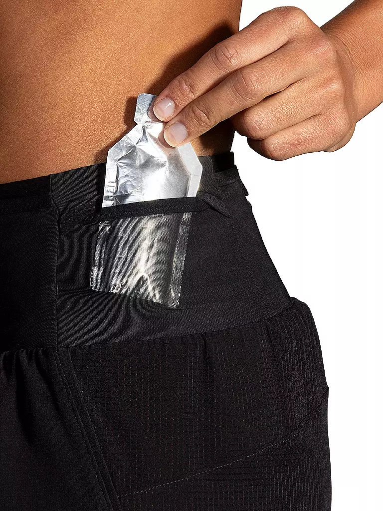 BROOKS | Damen Laufshort Hight Point 2in1 2.0 | Negro