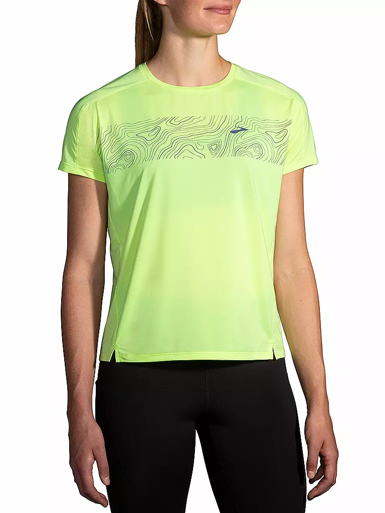 BROOKS | Damen Trail Laufshirt Print Free | Verde
