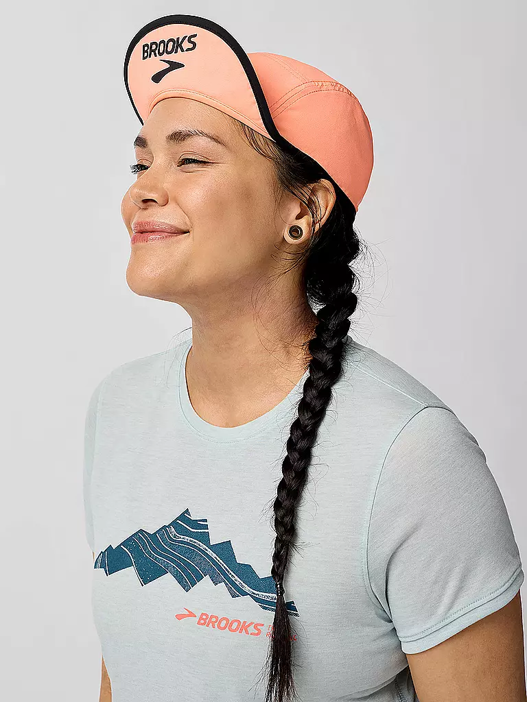 BROOKS | Gorra de mujer Lightweight Packable 2.0 | Coral