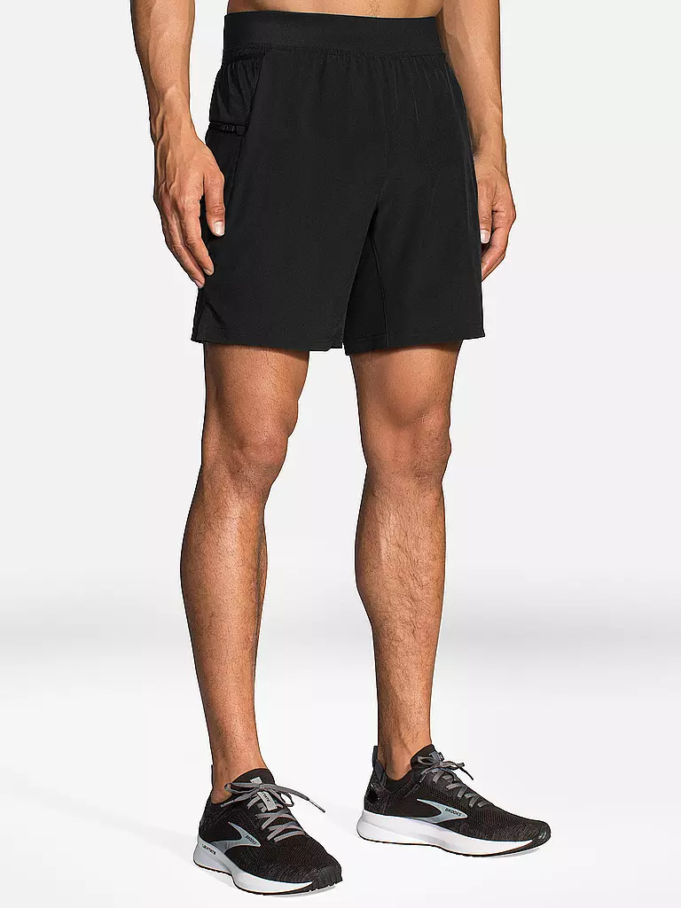 BROOKS | Herren 2in1 Laufshort Sherpa 7" | Negro
