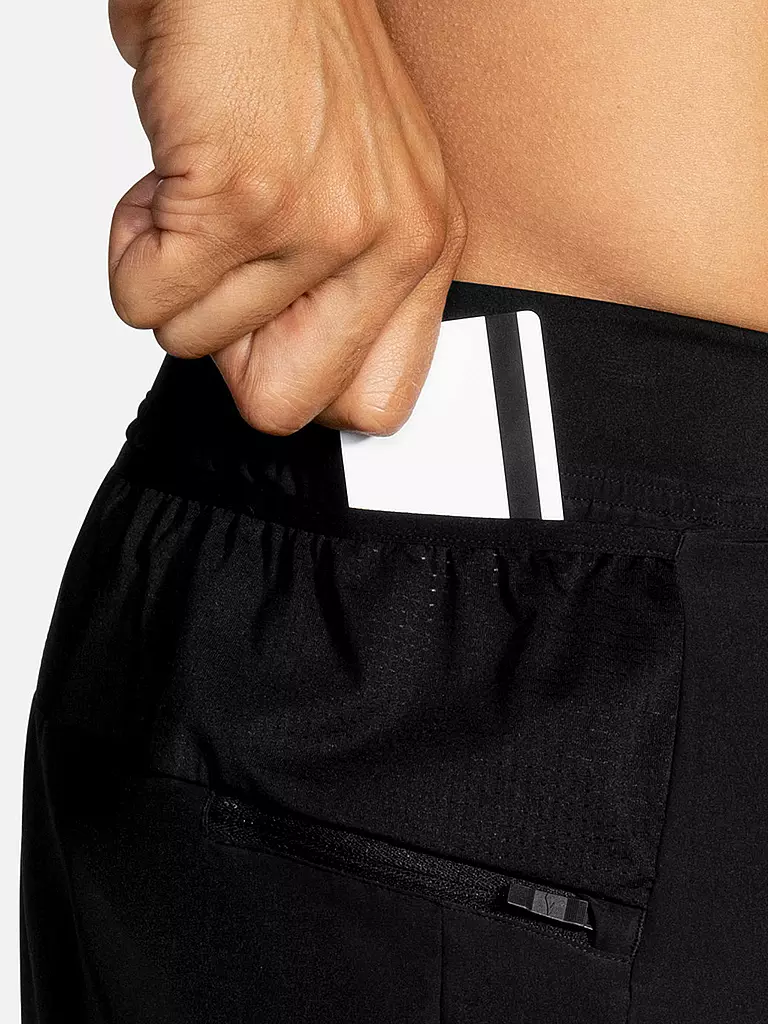 BROOKS | Herren 2in1 Laufshort Sherpa 7" | Negro