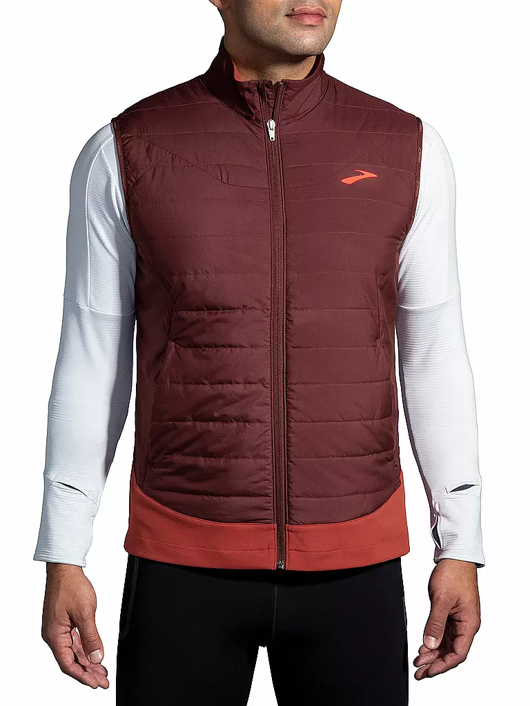 BROOKS | Herren Laufweste Shield Hybrid Vest 2.0 | Rojo