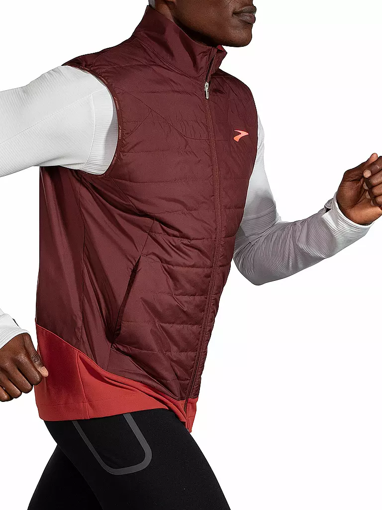 BROOKS | Herren Laufweste Shield Hybrid Vest 2.0 | Rojo