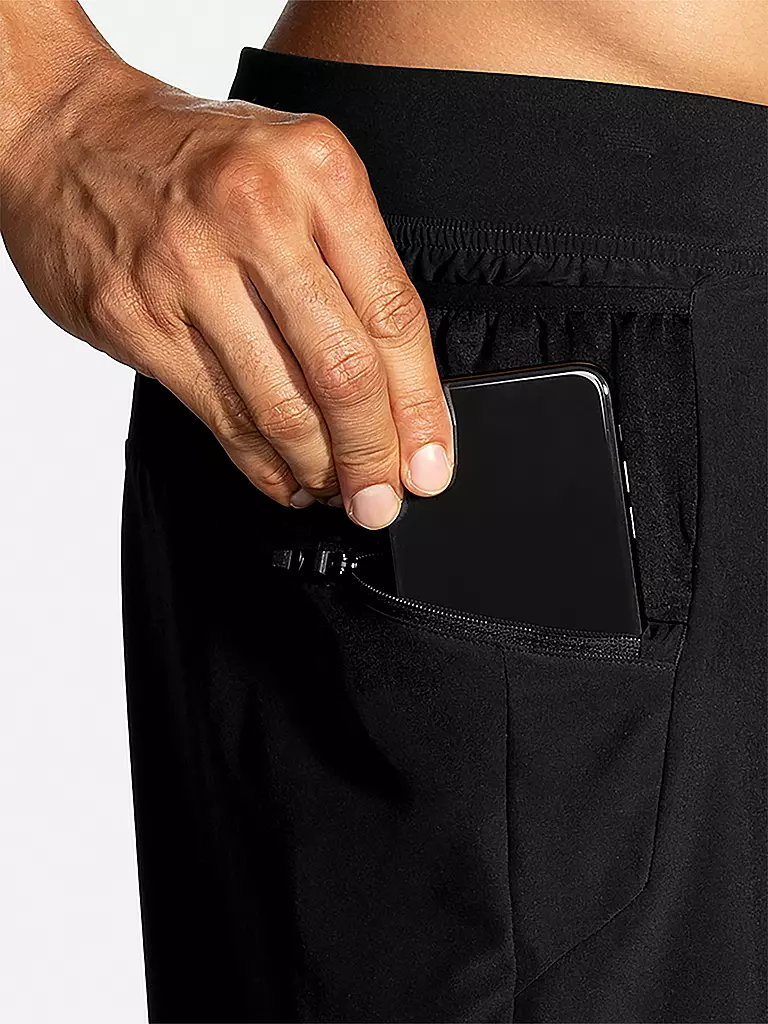 BROOKS | Pantalón corto de running para hombre Trail Sherpa 5 2in1 | Negro