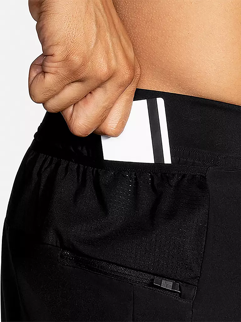 BROOKS | Pantalón corto de running para hombre Trail Sherpa 5 2in1 | Negro
