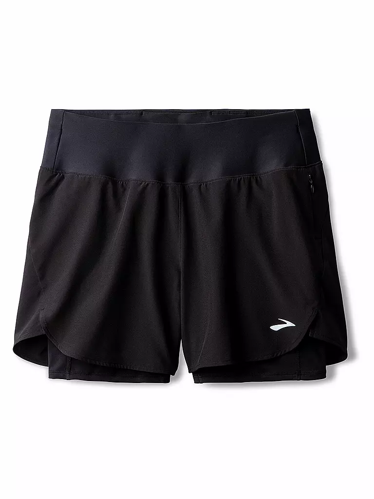 BROOKS | Pantalón corto de running para mujer Chaser 5 2in1 2.0 | Negro