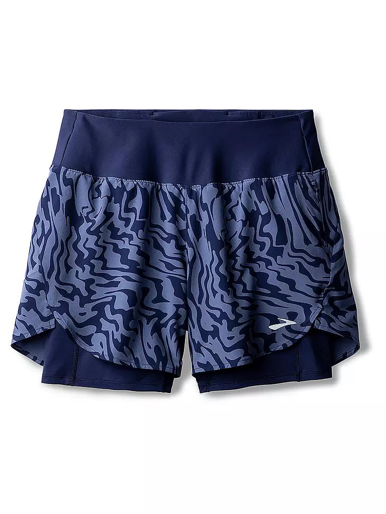 BROOKS | Pantalón corto de running para mujer Chaser 5 2in1 2.0 | Azul