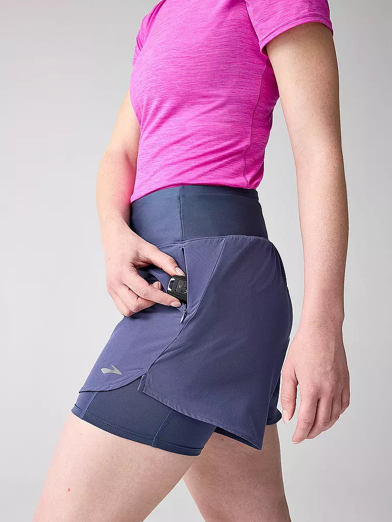 BROOKS | Pantalón corto de running para mujer Chaser 5 2in1 2.0 |