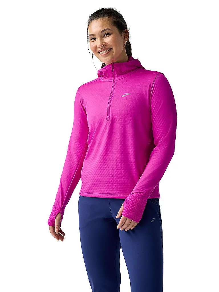 BROOKS | Sudadera con capucha para correr Notch Thermal 3.0 para mujer | Fucsia