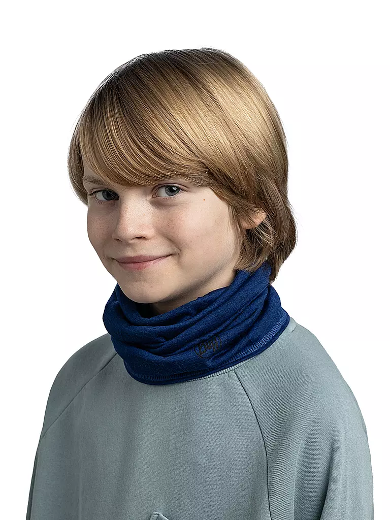 BUFF | Braga de cuello multifuncional para niños Lightweight Merino Wool | Azul oscuro