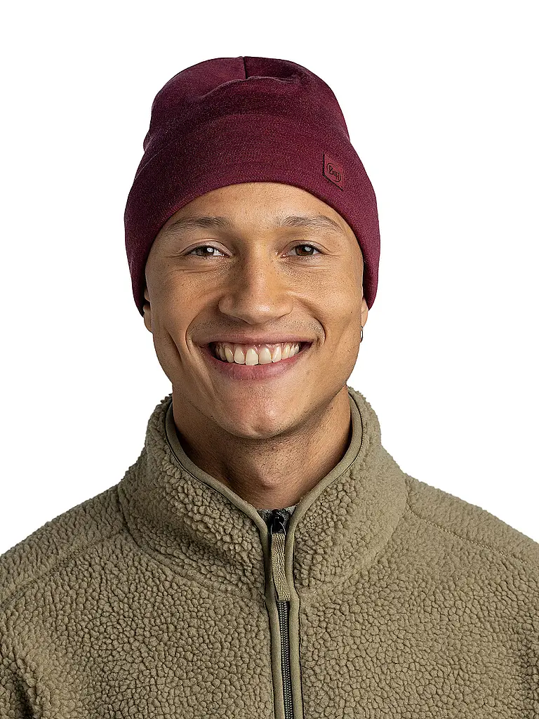 BUFF | Gorro Heavyweight Merino Wool | Rojo oscuro