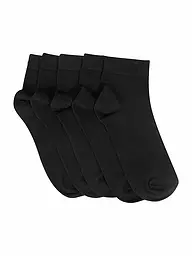 CAMANO | Calcetines cortos CA-Soft Quarter, paquete de 5 unidades. | Negro