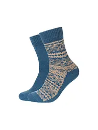 CAMANO | Calcetines de felpa para hombre Cosy, paquete de 2 | Azul