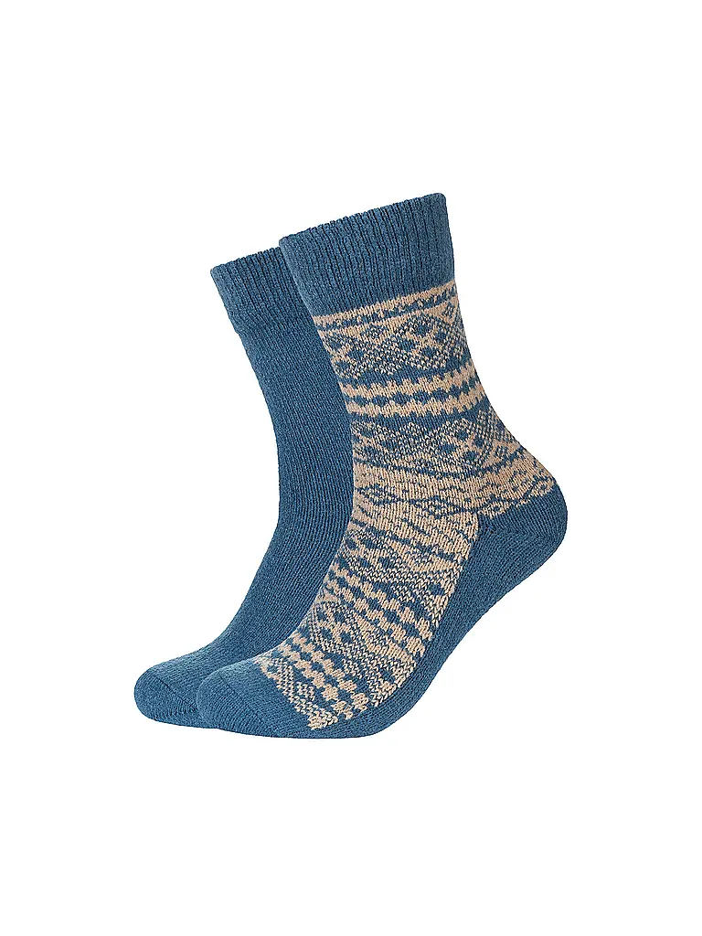 CAMANO | Calcetines de felpa para hombre Cosy, paquete de 2 | Azul
