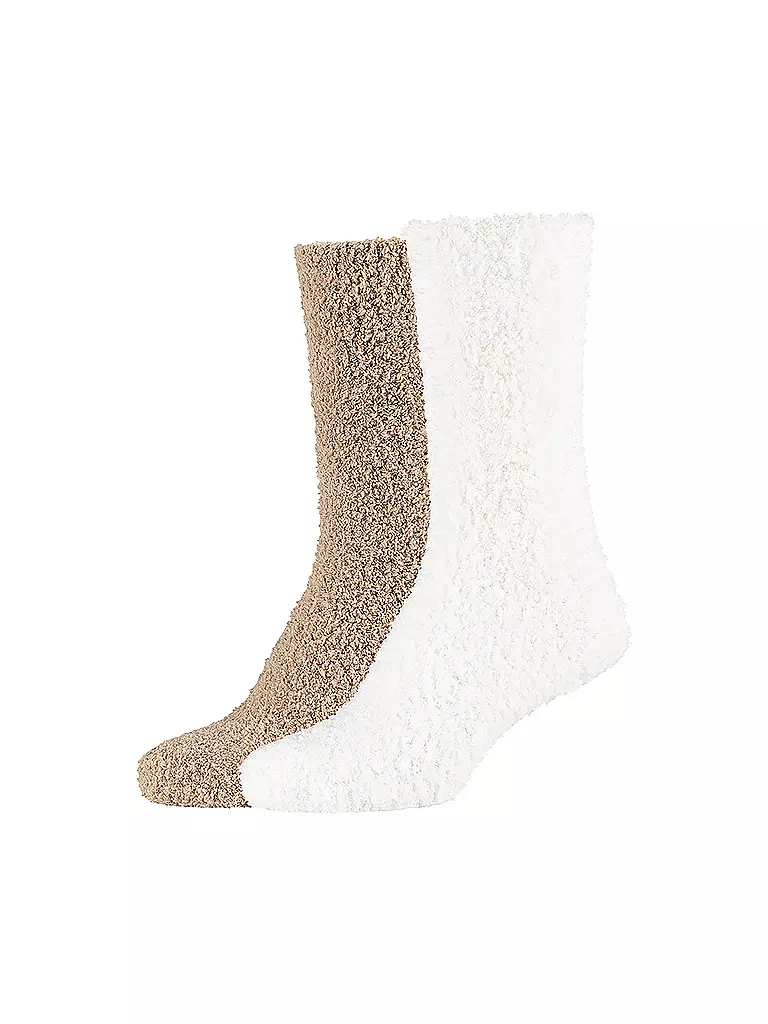 CAMANO | Calcetines de felpa para mujer Cosy, paquete de 2 | Camel