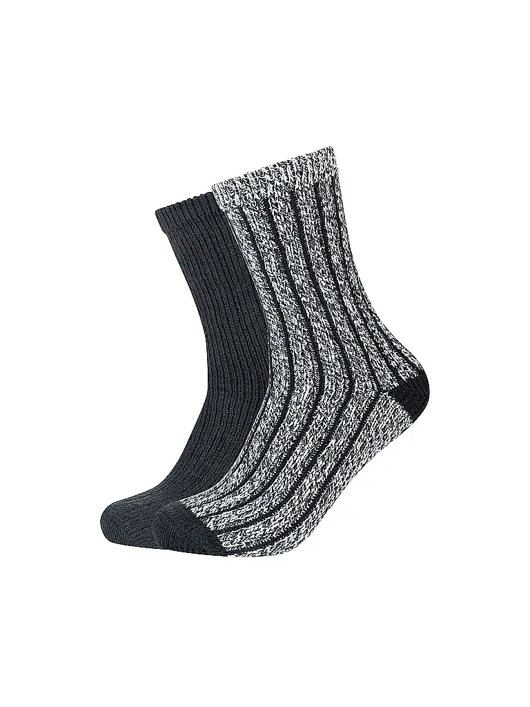 CAMANO | Calcetines de ocio para hombre Cosy Mouline, paquete de 2 | Negro