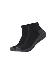 CAMANO | Calcetines cortos deportivos para mujer Quarter Coolmax, paquete de 2 | Negro